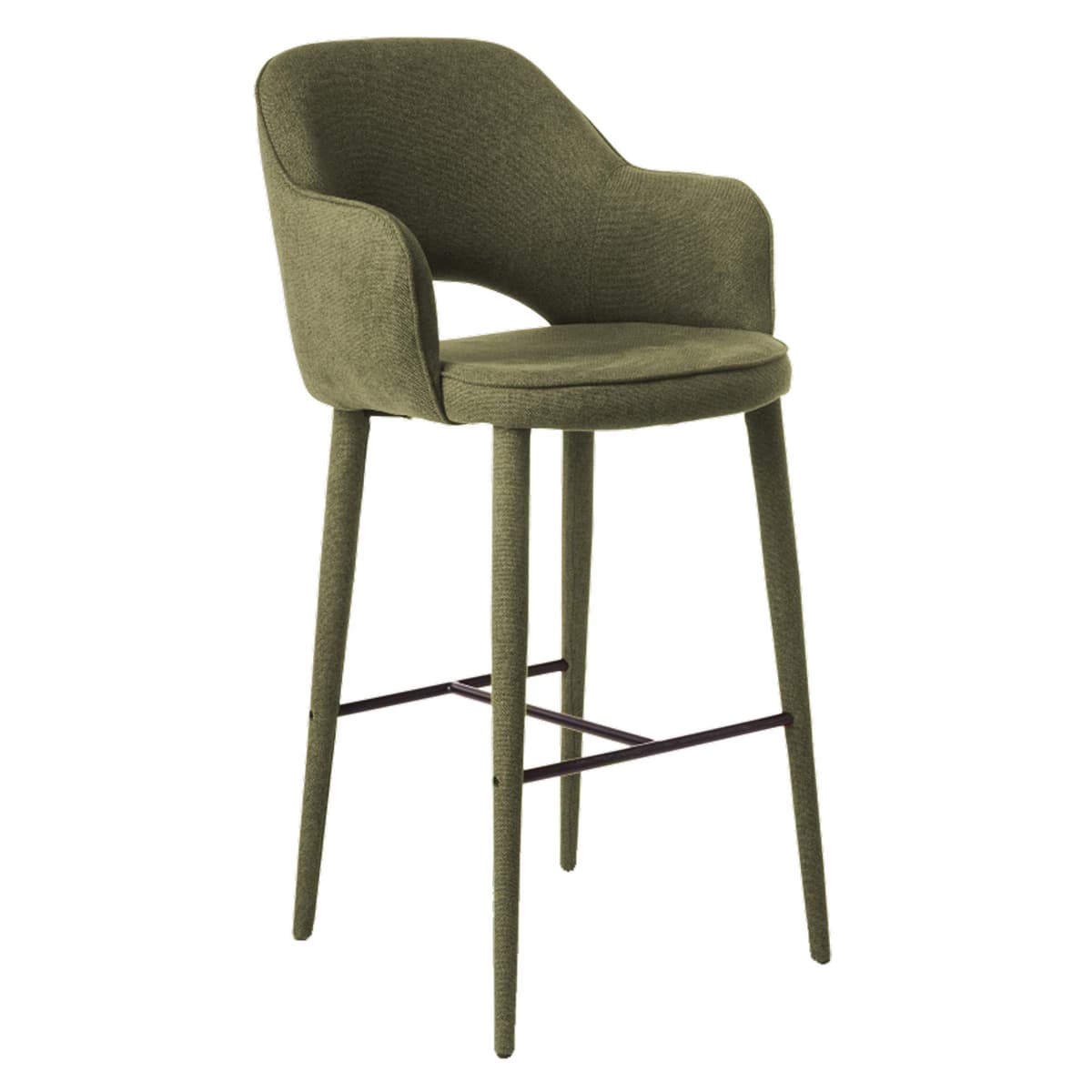 POLSPOTTEN Cosy Barkruk Fabric Groen