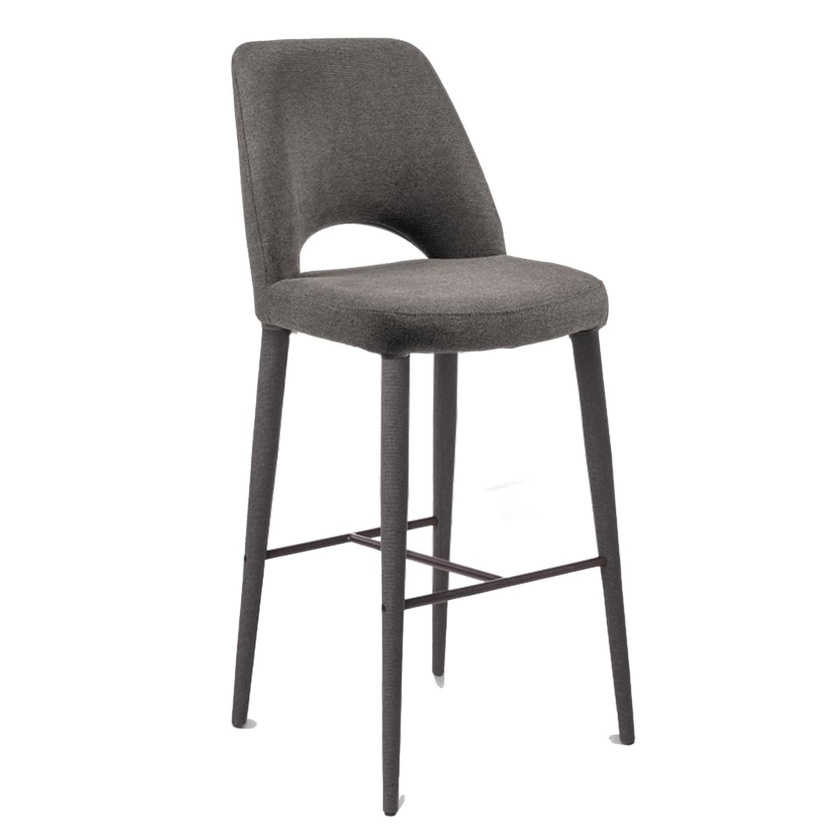 POLSPOTTEN Holy Barkruk Fabric Donkergrijs