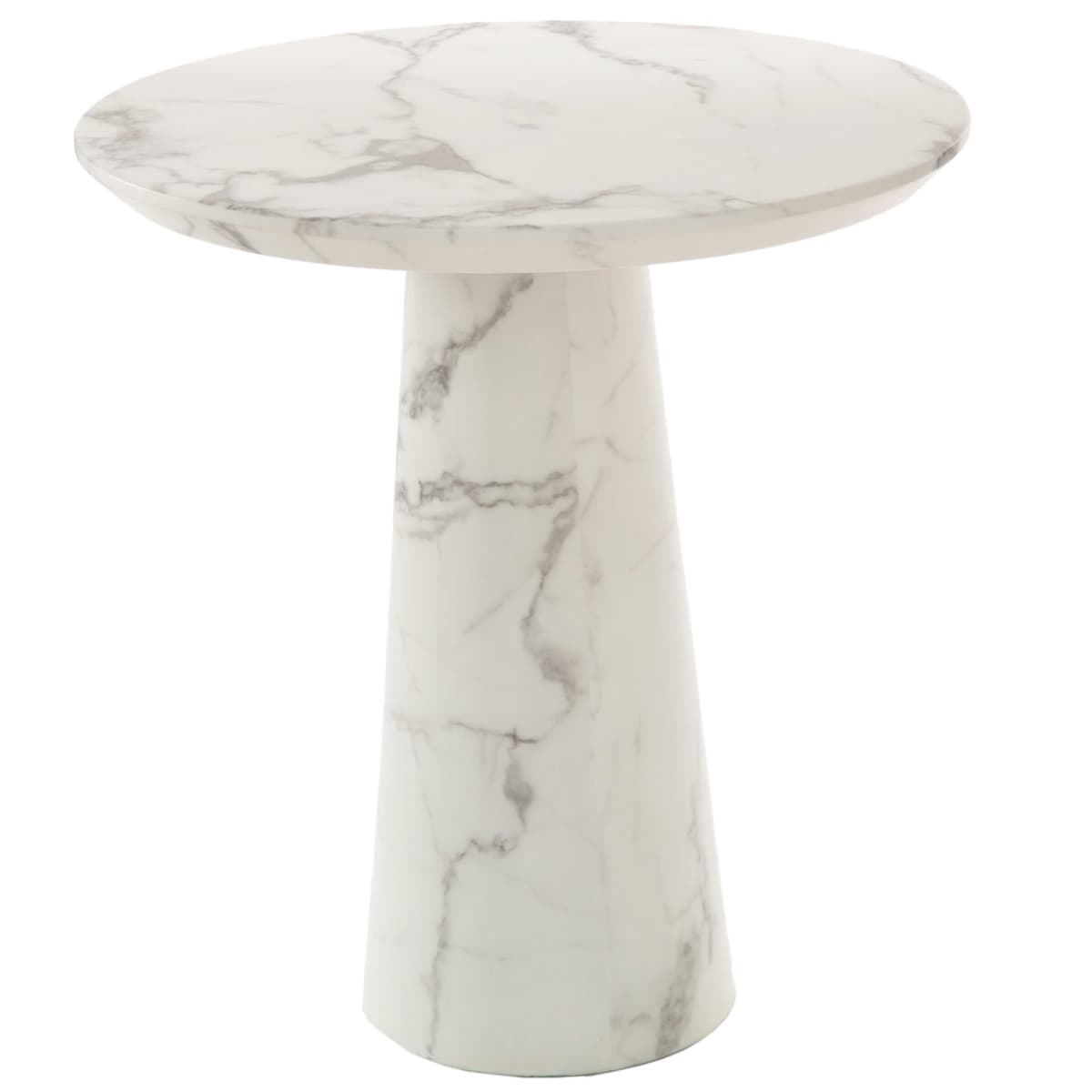 POLSPOTTEN Marble Look Disc Tafel 70 Wit