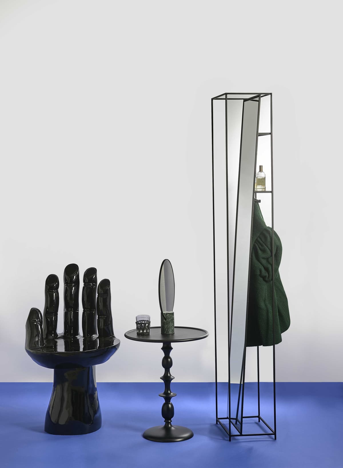 POLSPOTTEN Mirror Round Marble White Tafelspiegel thumbnail 2