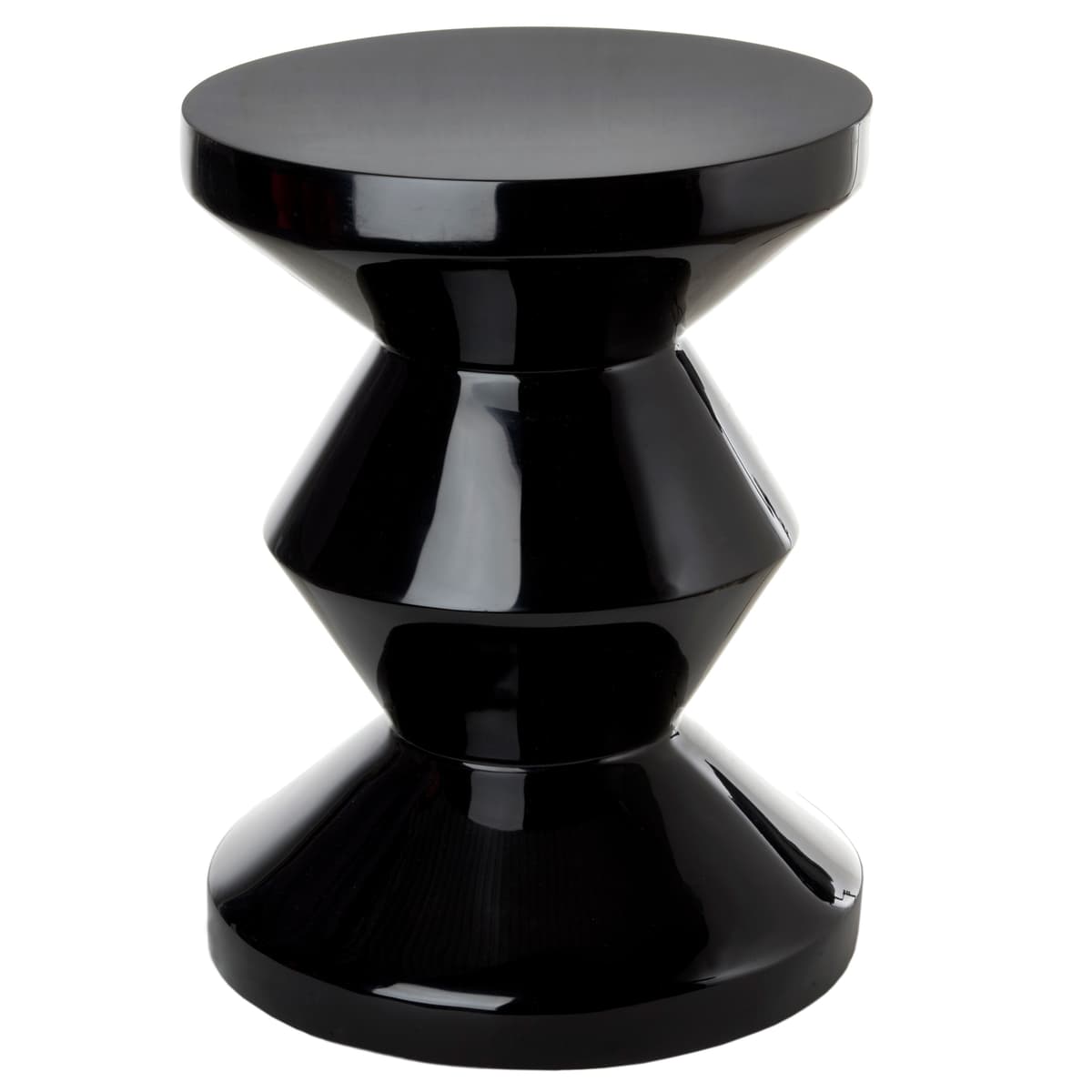 POLSPOTTEN Zig Zag Bijzettafel Gelakt Black