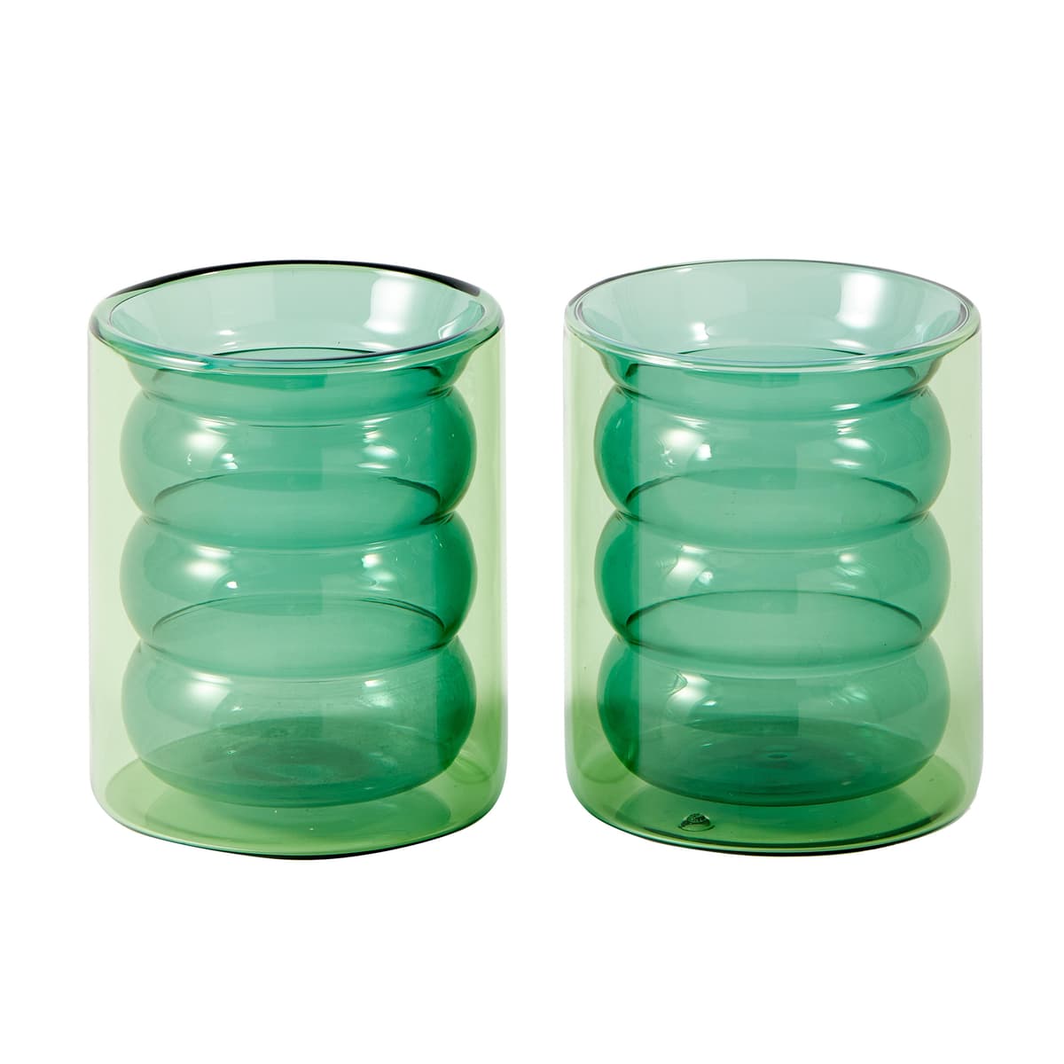 POLSPOTTEN Chubby Glazen Set Van 2 Groen