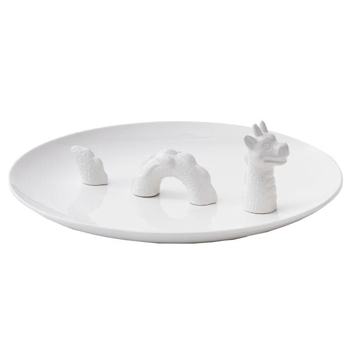 POLSPOTTEN Dragon Plate DienbladØ40 Wit