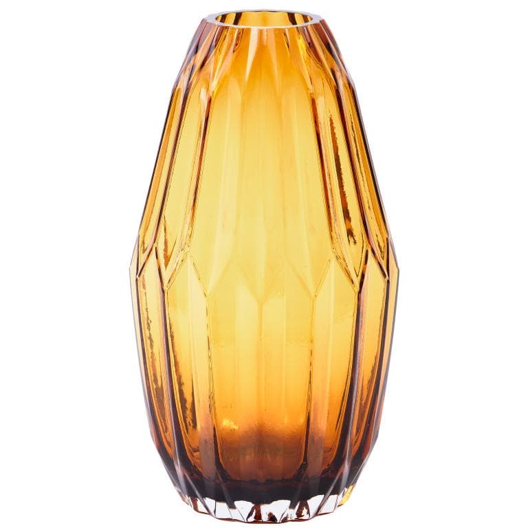 POLSPOTTEN Glass Folds Vaas M Ochre