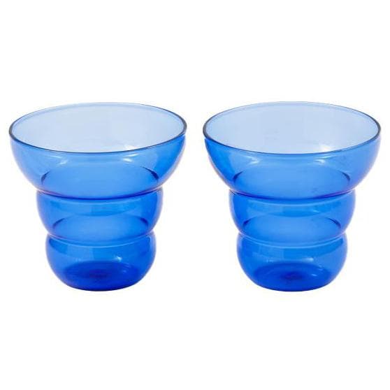 POLSPOTTEN Mizu Kiri Glazen 30cl Set Van 2 Donkerblauw