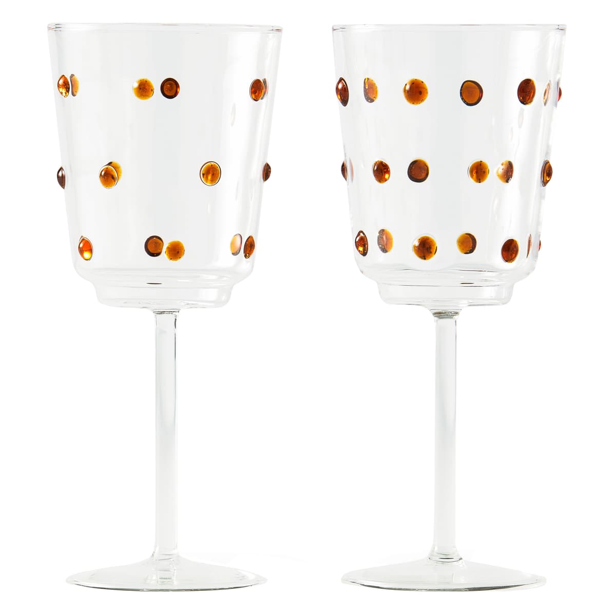 POLSPOTTEN Nob Wijnglas Set Van 2 Amber