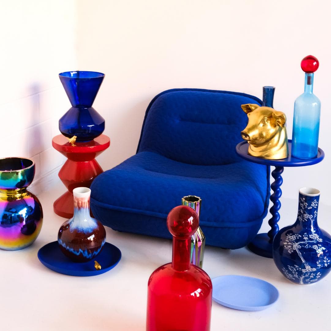 POLSPOTTEN Thick Neck Vaas Blauw thumbnail 3