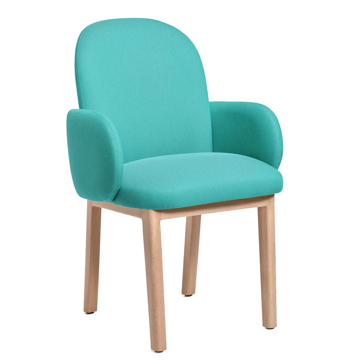 Puik Dost Stoel Eiken Onderstel Lichtgroen