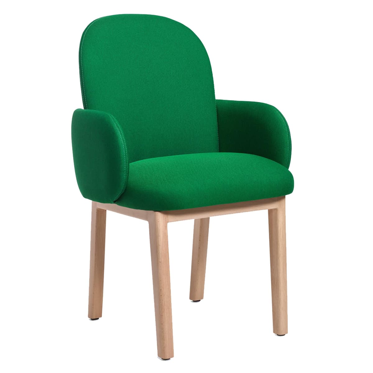 Puik Dost Stoel Eiken Onderstel Donkergroen