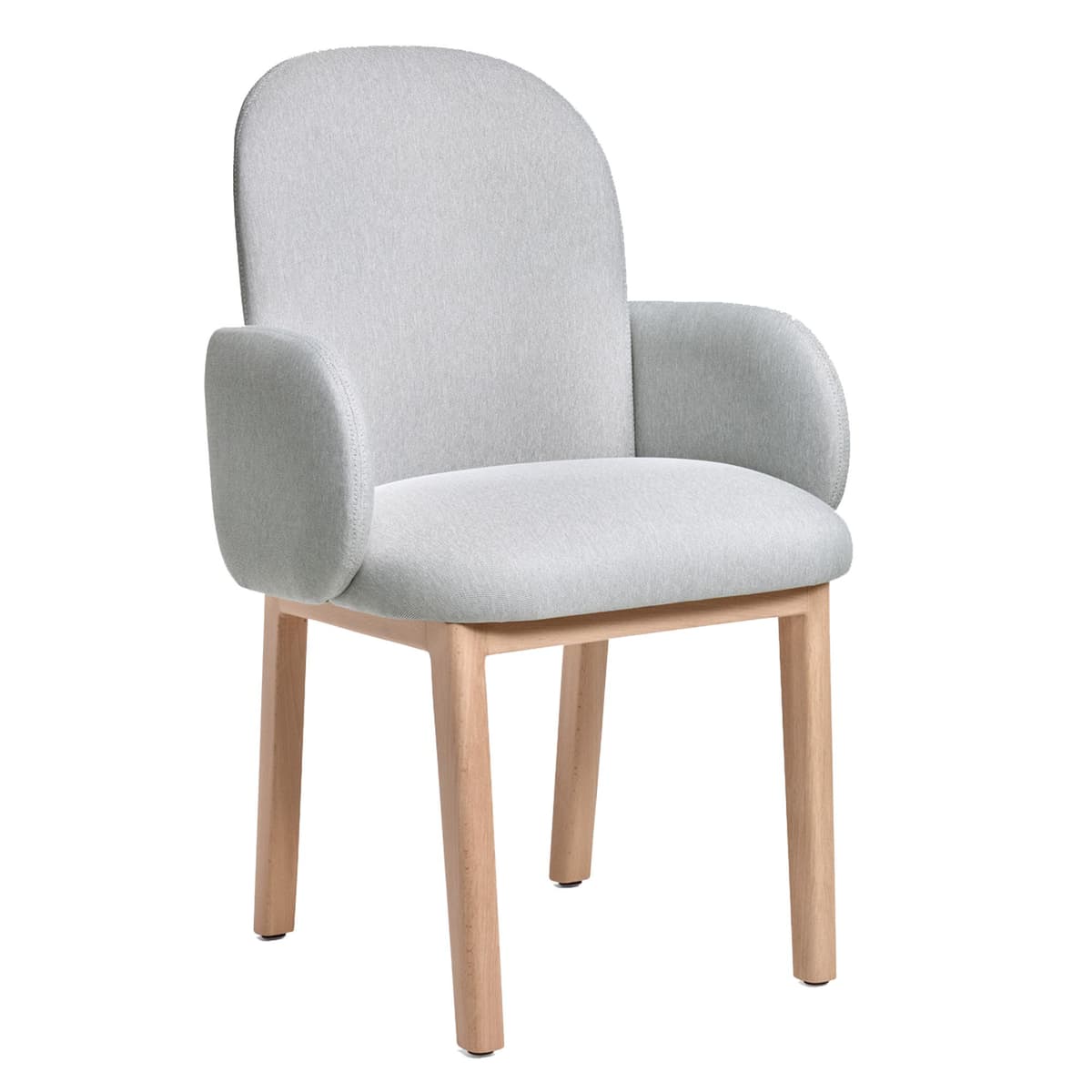 Puik Dost Stoel Eiken Onderstel Lichtgrijs