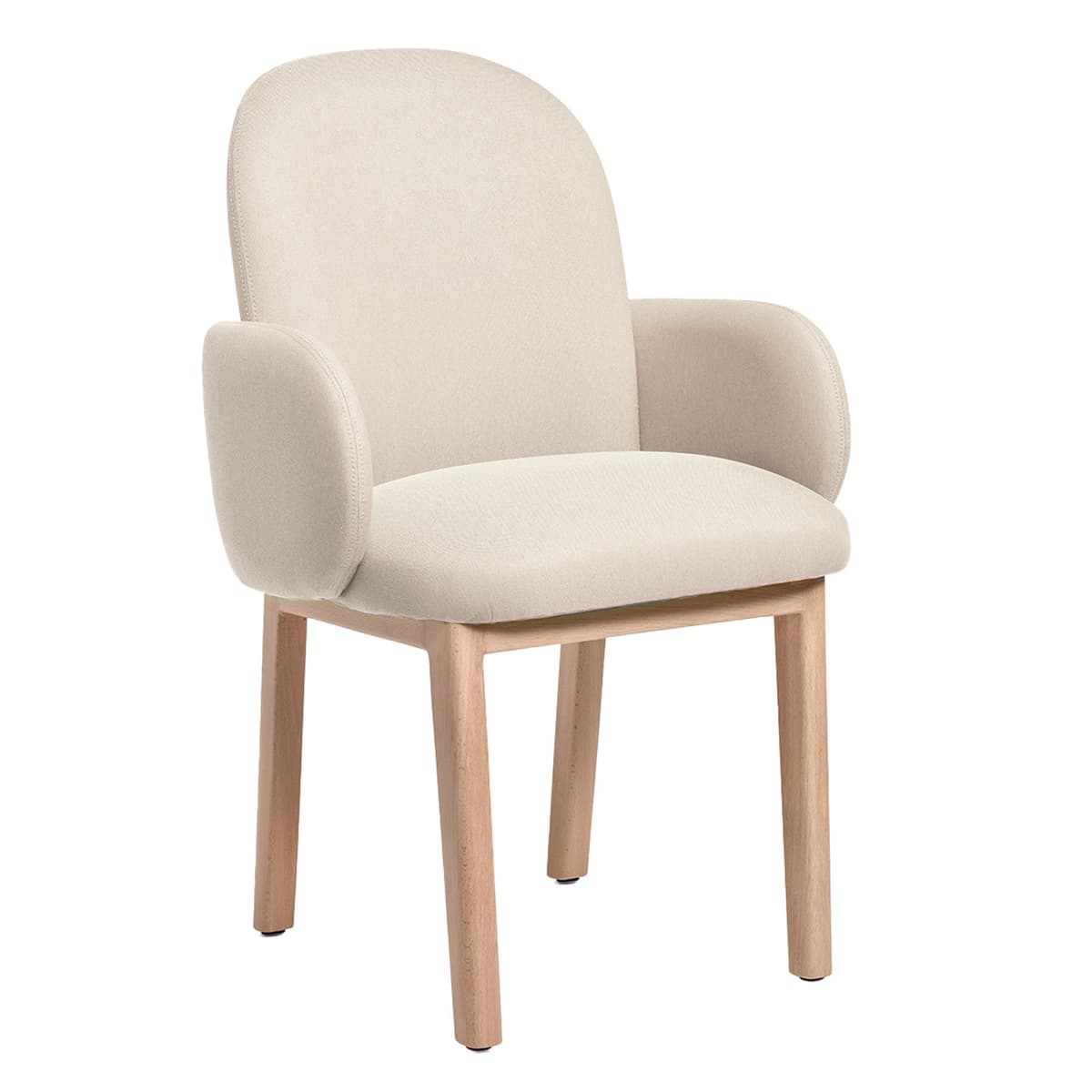 Puik Dost Stoel Eiken Onderstel Ivory/creme