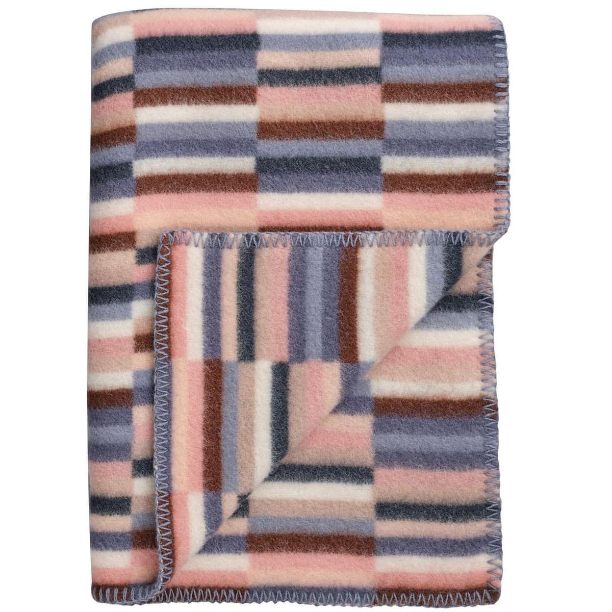 Røros Tweed Ida Plaid 135x200 Rosa Blue