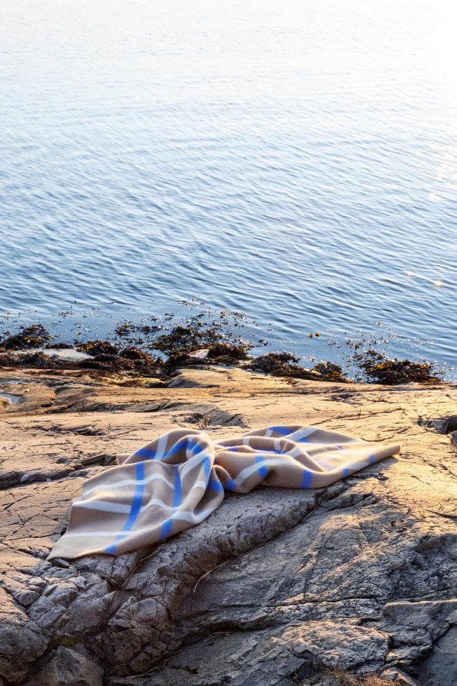 Røros Tweed Knut Plaid 135x200 Cobalt Blue thumbnail 4