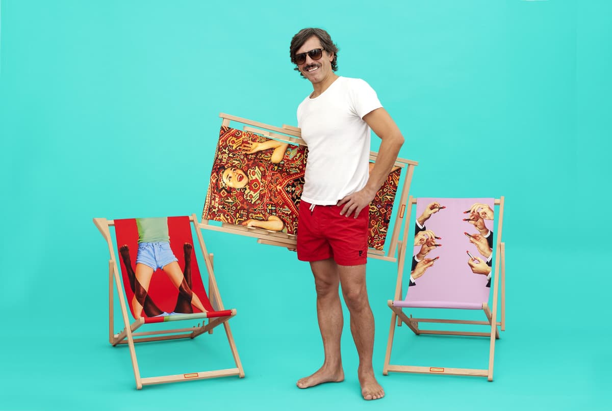 Seletti Deck Chair Ligstoel Lipsticks Pink thumbnail 2