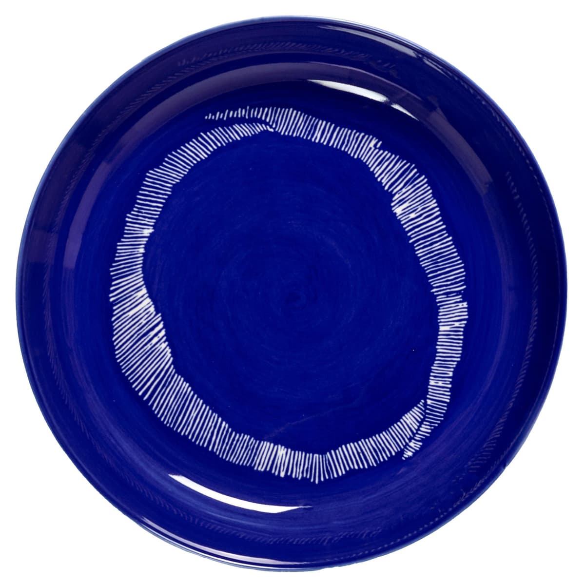 Serax Feast By Ottolenghi Diep BordØ22 Dark Blue Stripes White