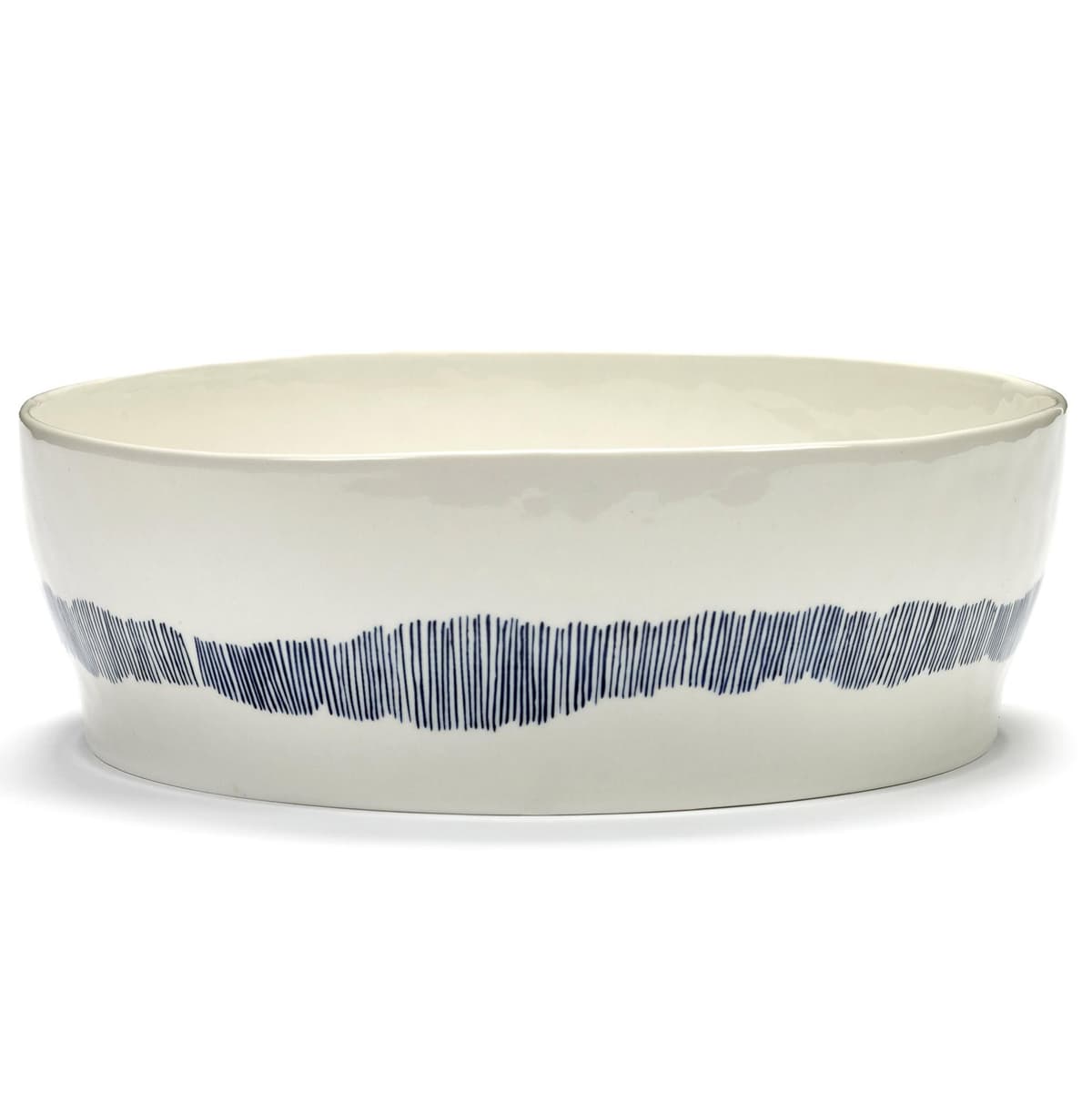 Serax Feast By Ottolenghi SaladeschaalØ28.5 White Stripes Blue