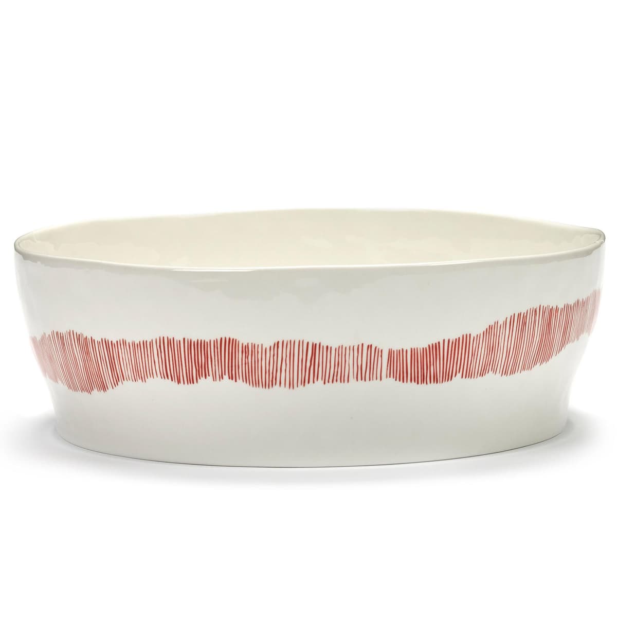 Serax Feast By Ottolenghi SaladeschaalØ28.5 White Swirl Stripes