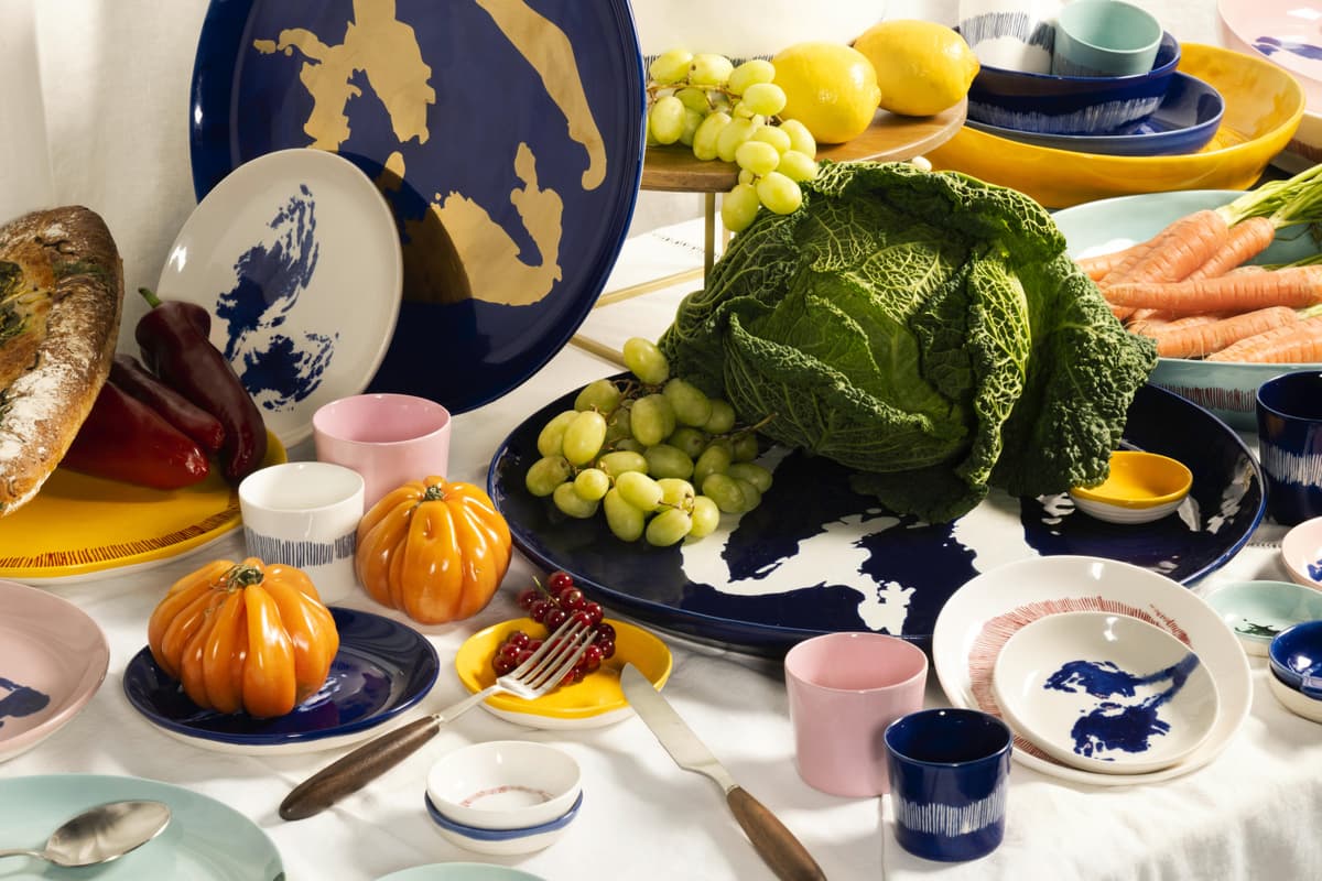 Serax Feast By Ottolenghi ServeerschaalØ44.5 Blue Pepper White thumbnail 3