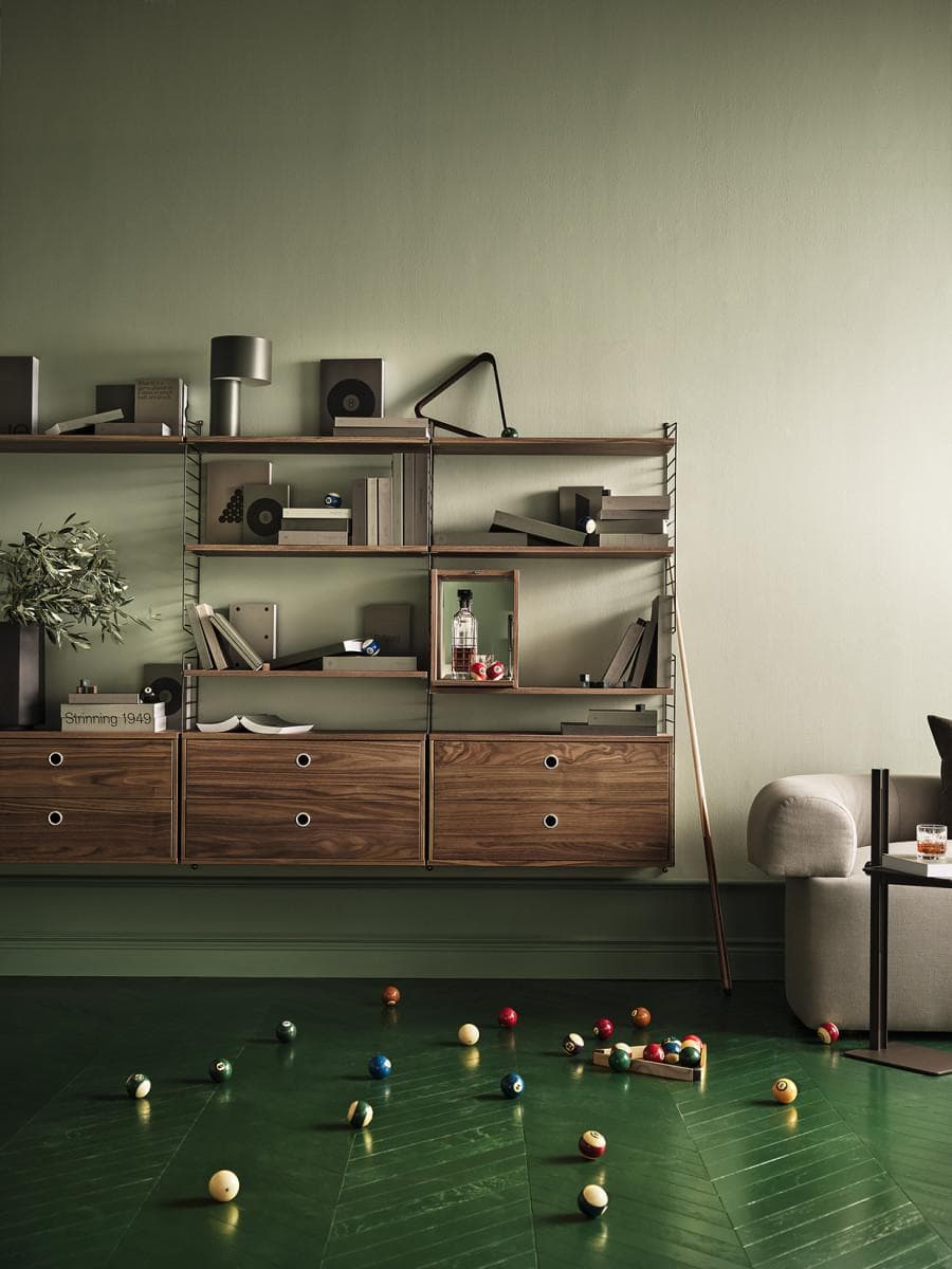 String Furniture Tiny Cabinet Kast 28x38x30 Walnoot thumbnail 3