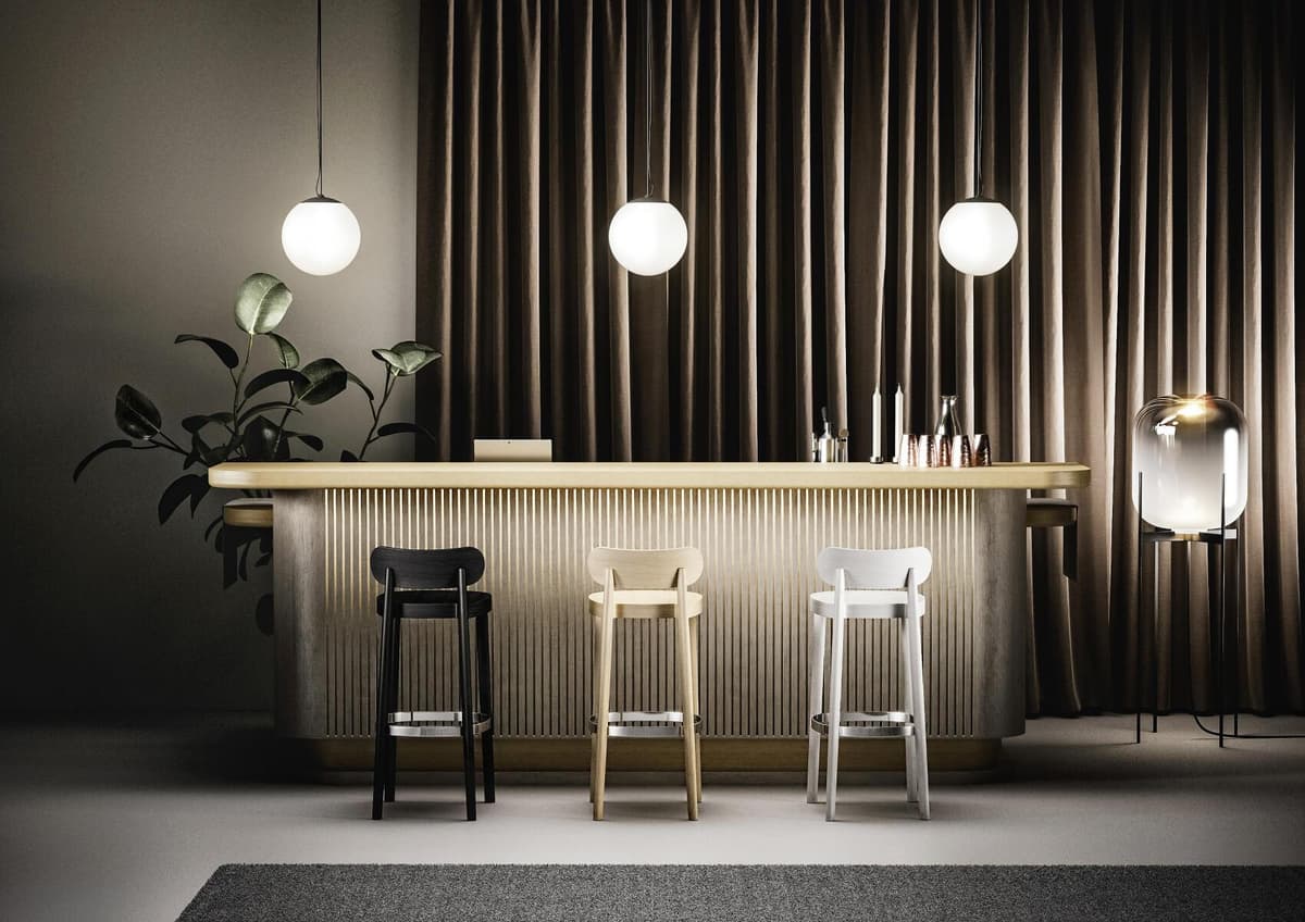 Thonet 118 MH Barkruk 75cm Zwart thumbnail 3