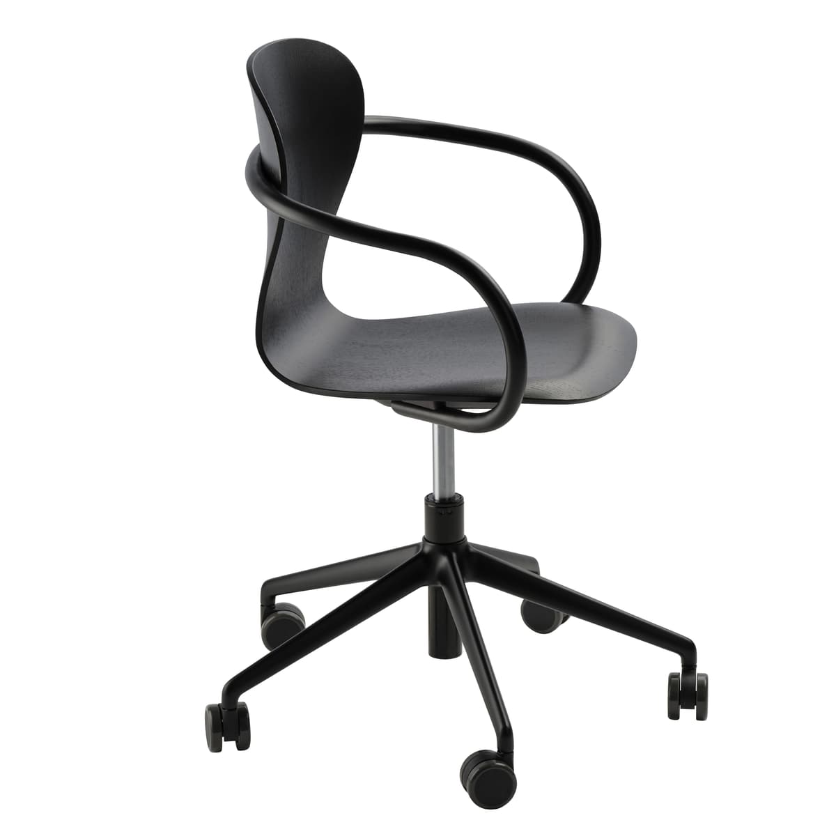 Thonet S220 FDRW Bureaustoel Eiken Zwart