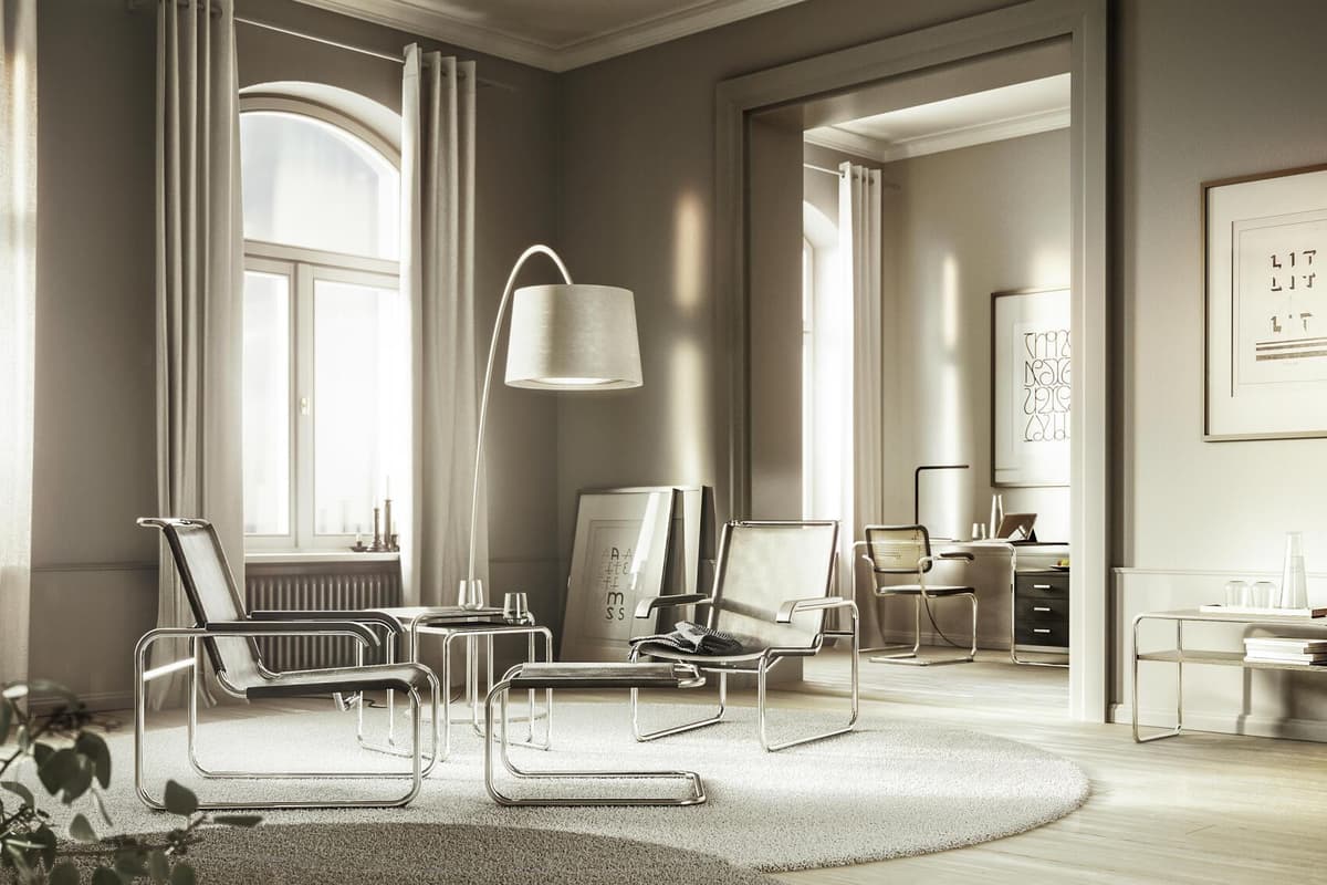 Thonet S35 LH Hocker Buffelleder thumbnail 2