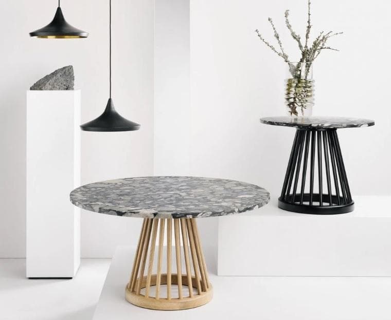 Tom Dixon Fan 60 Salontafel Zwart/Pebble Marmer thumbnail 3