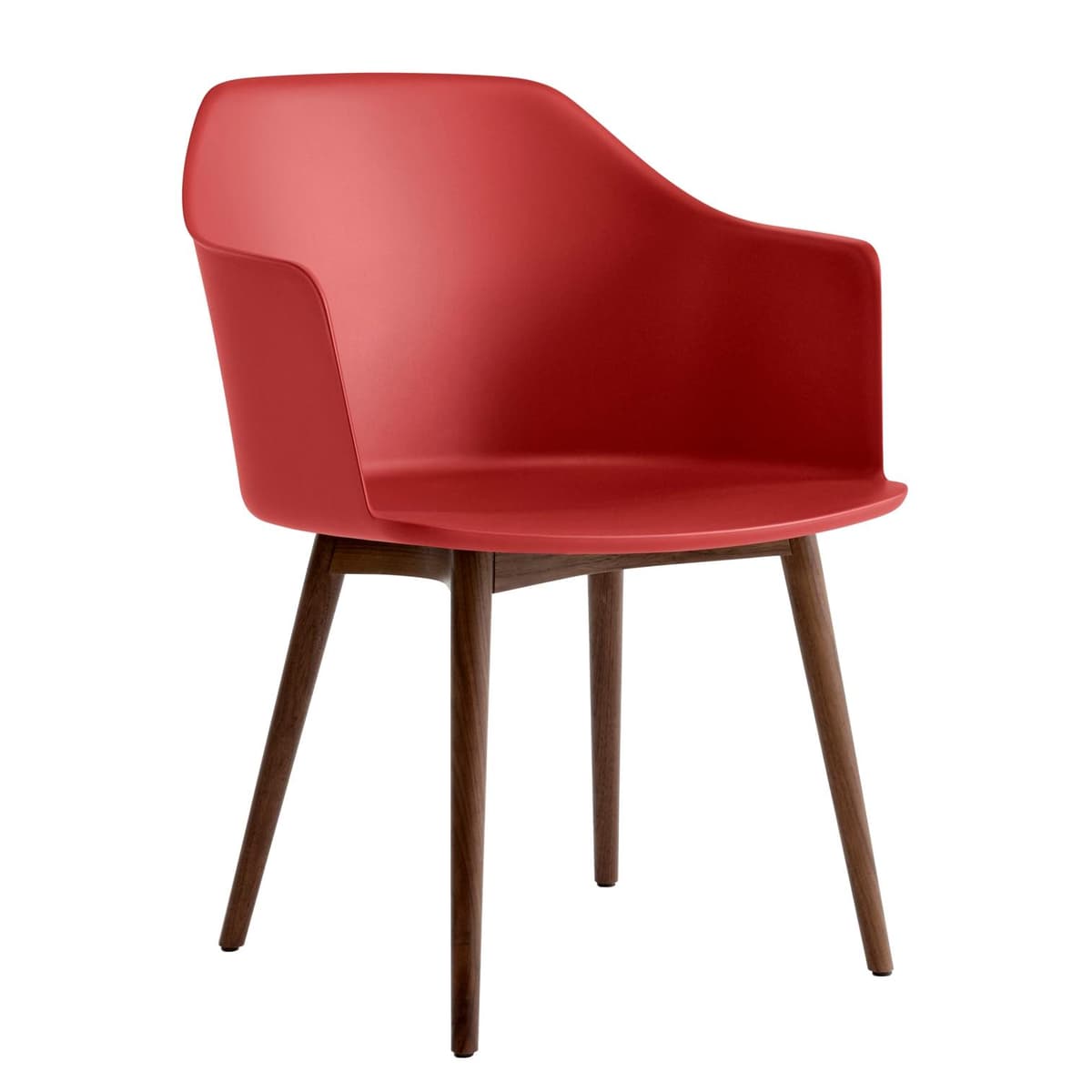 &tradition Rely HW76 Stoel Onderstel Walnoot Vermilion Red