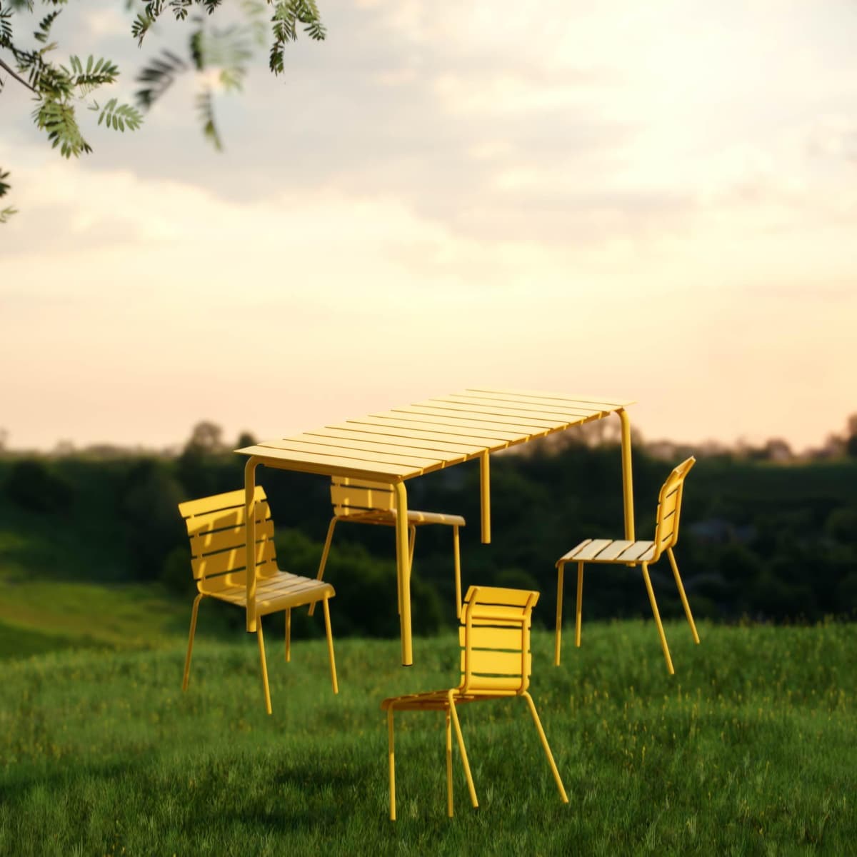 Valerie Objects Aligned Tuintafel 85x170 Yellow thumbnail 2