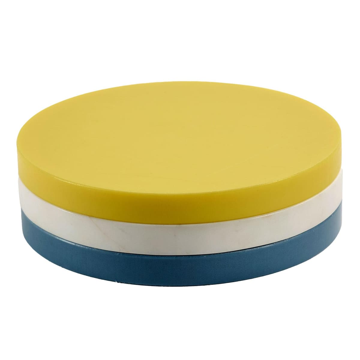 Valerie Objects Three Circles Snijplank Yellow/White/Blue