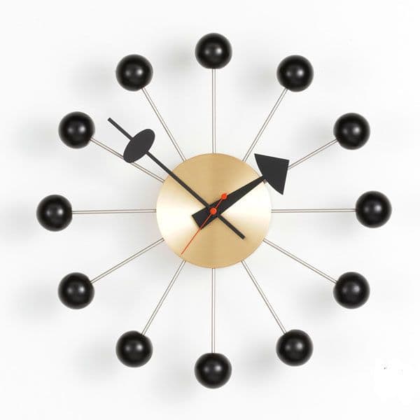 Vitra Ball Clock KlokØ33 Zwart