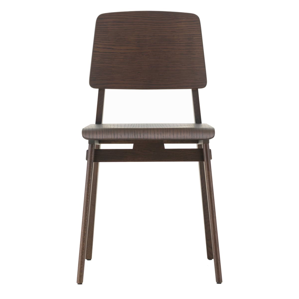 Vitra Chaise Tout Bois Stoel Donker Eiken