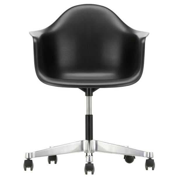 Vitra Eames PACC Stoel Draaibaar Met Wielen Diepzwart