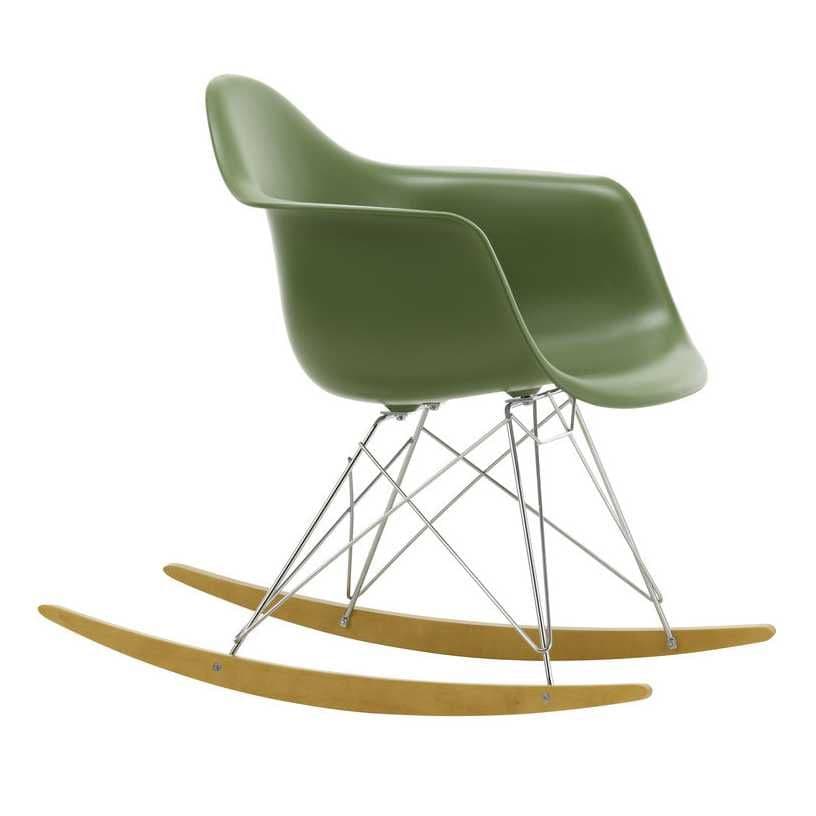 Vitra Eames RAR Schommelstoel Esdoorn Chroom Forest
