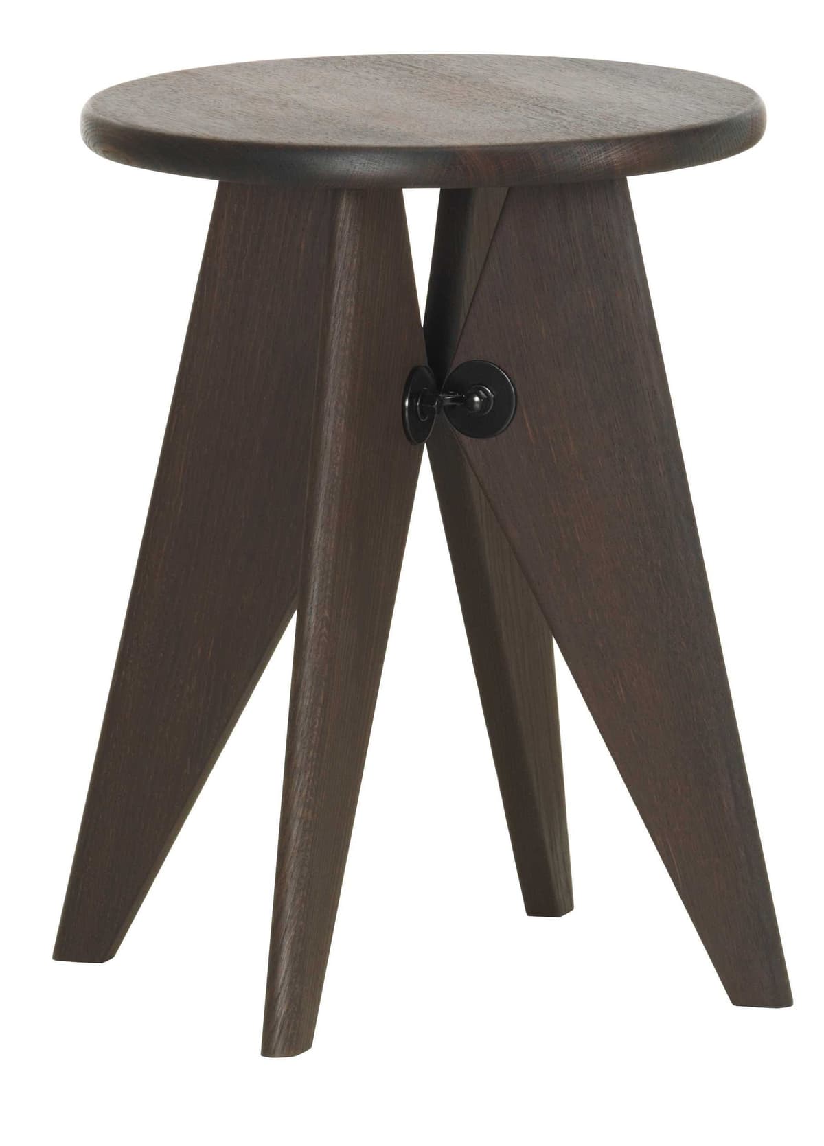 Vitra Tabouret Solvay Kruk Massief Donker Eiken