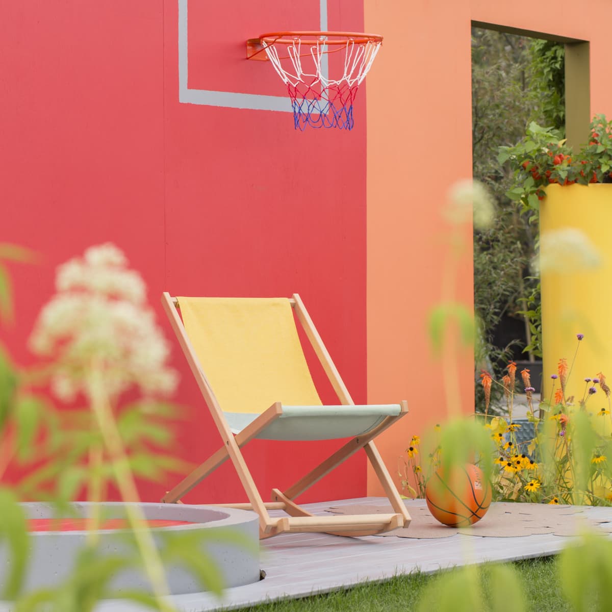 Weltevree Beach Rocker Schommelstoel Geel/groen thumbnail 4