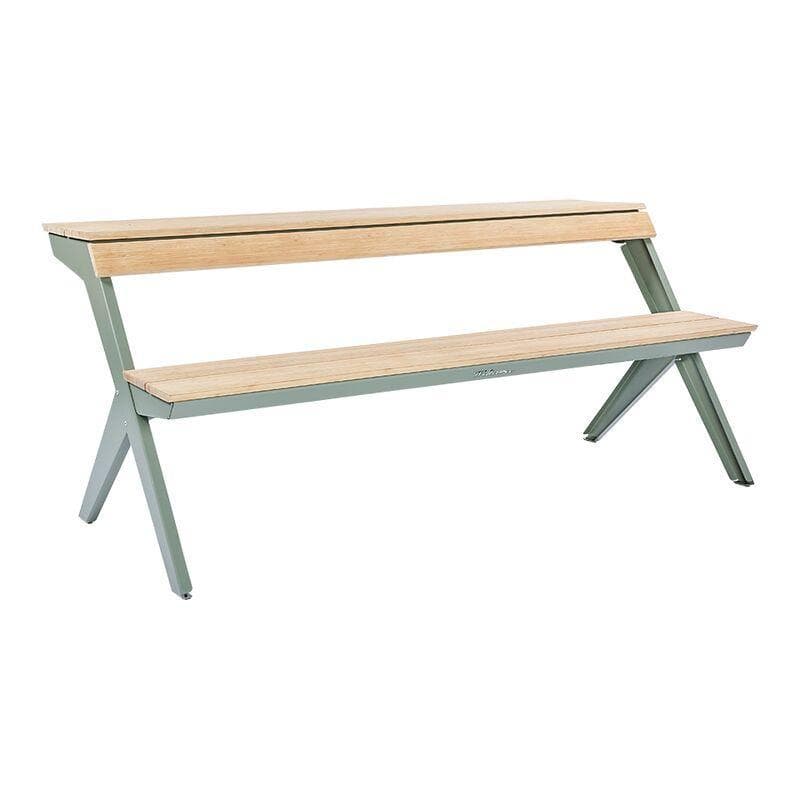 Weltevree Tablebench Tuintafel 167  Cement Gray Groen