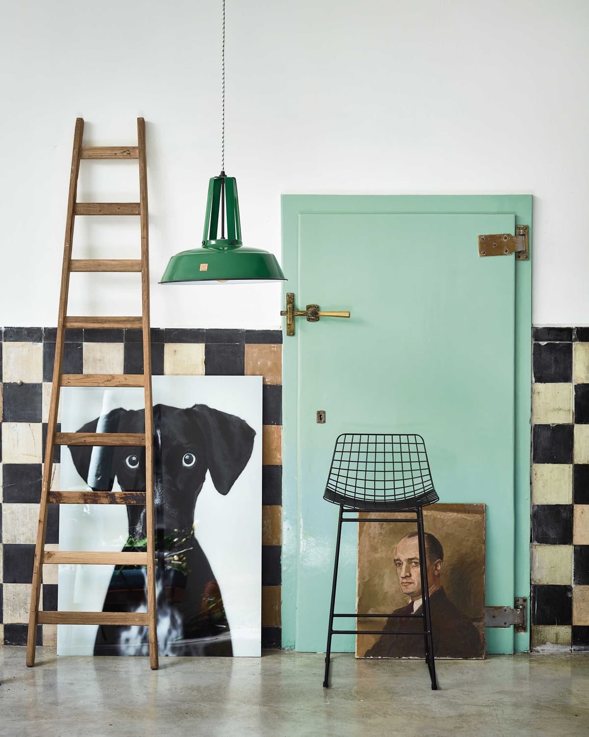 HKliving Wire Barkruk Zwart thumbnail 2