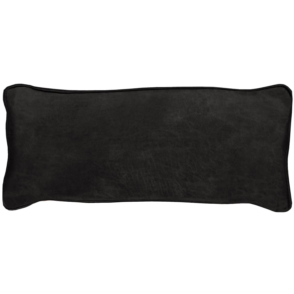 WOOOD Bean Kussen Leer Zwart