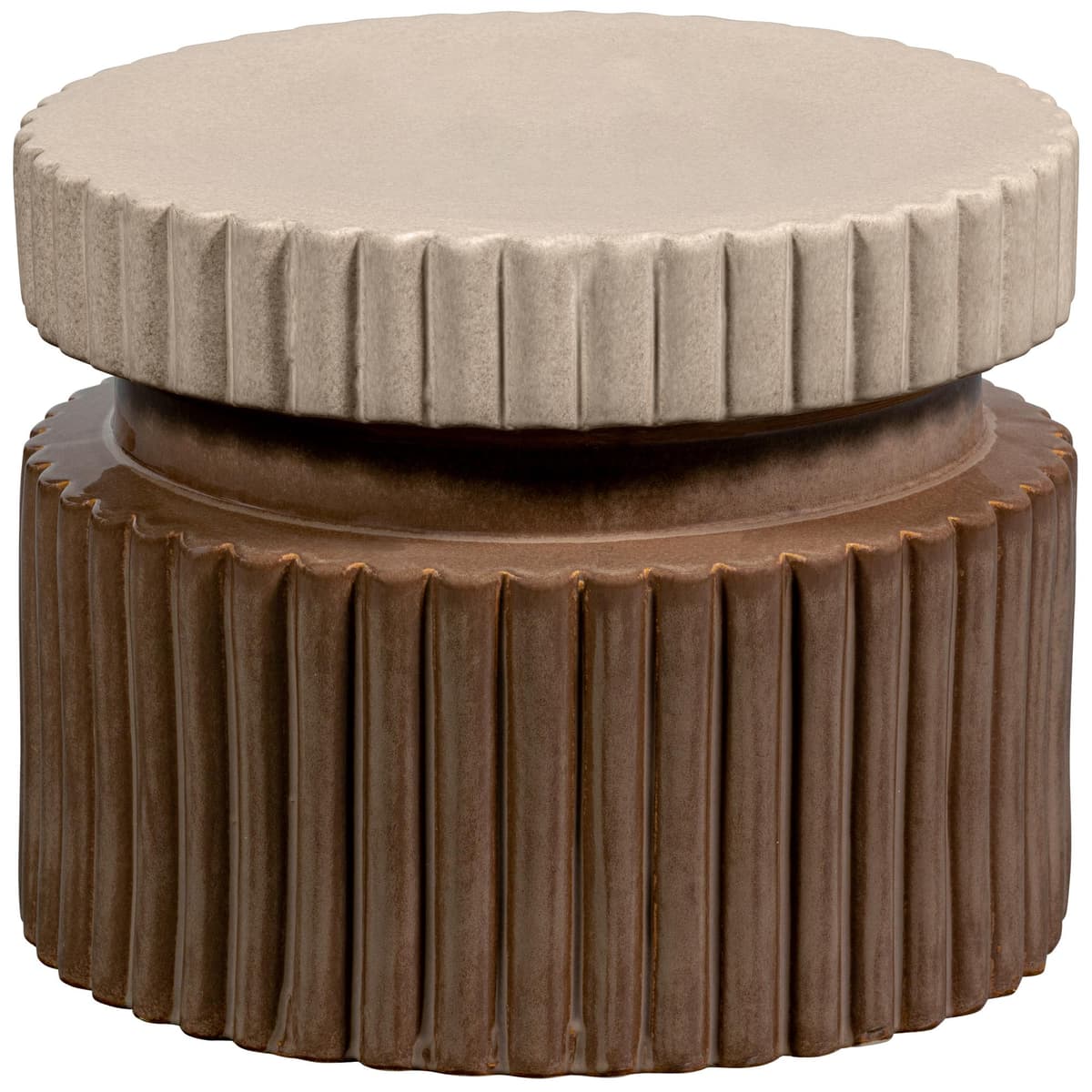 WOOOD Geer BijzettafelØ48 Tan