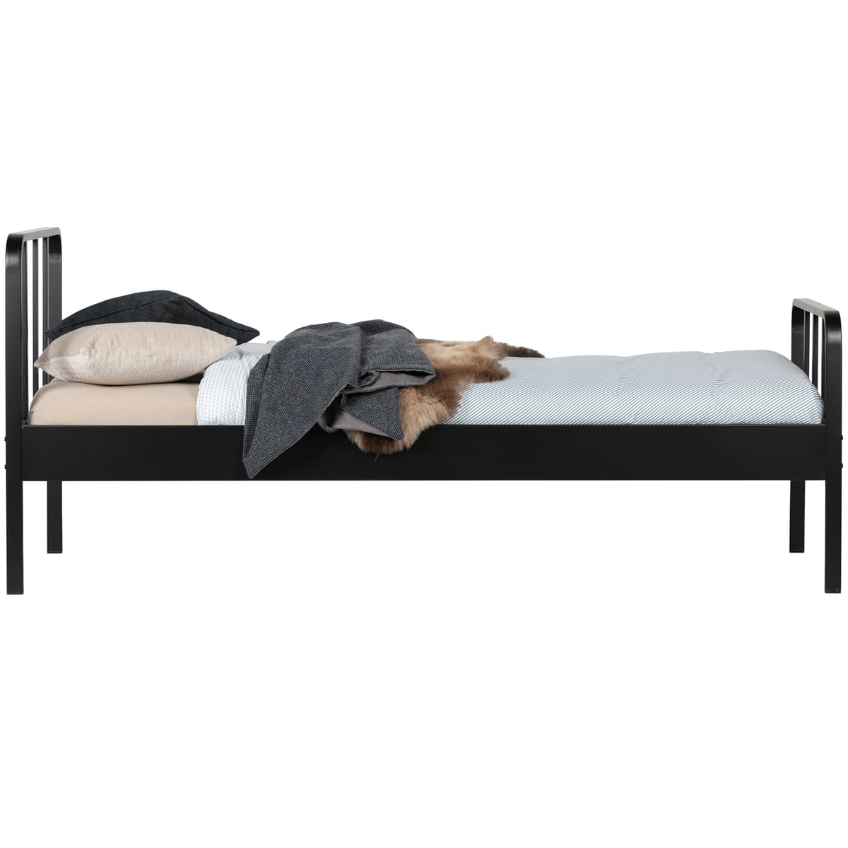 WOOOD Mees Bed 90x200 Zwart