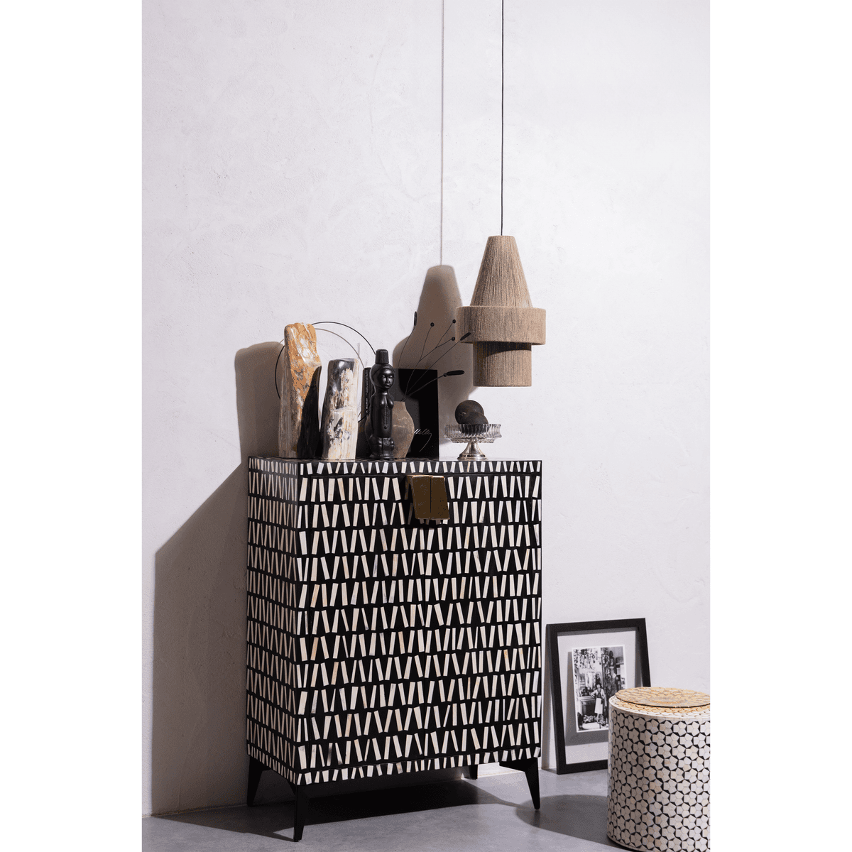 WOOOD Menne Opbergkast Zwart/wit thumbnail 2