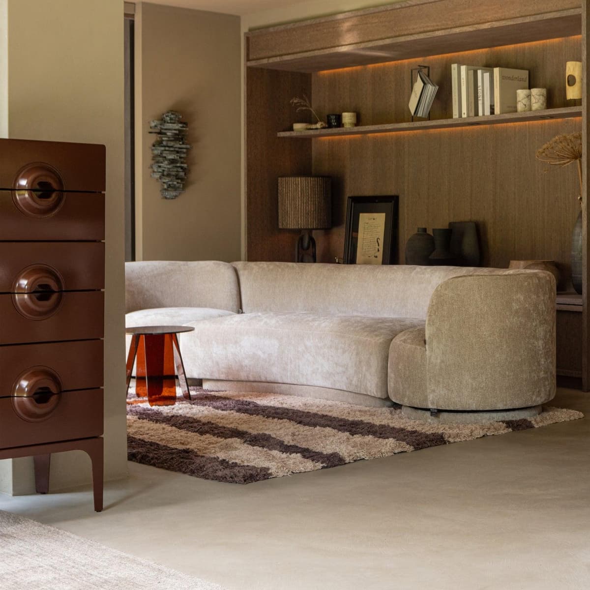 WOOOD Merge 6 Ladekast Bruin/rood thumbnail 2