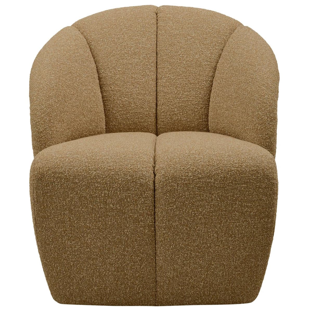 WOOOD Mojo Draaifauteuil Boucle Geel/bruin Gemeleerd