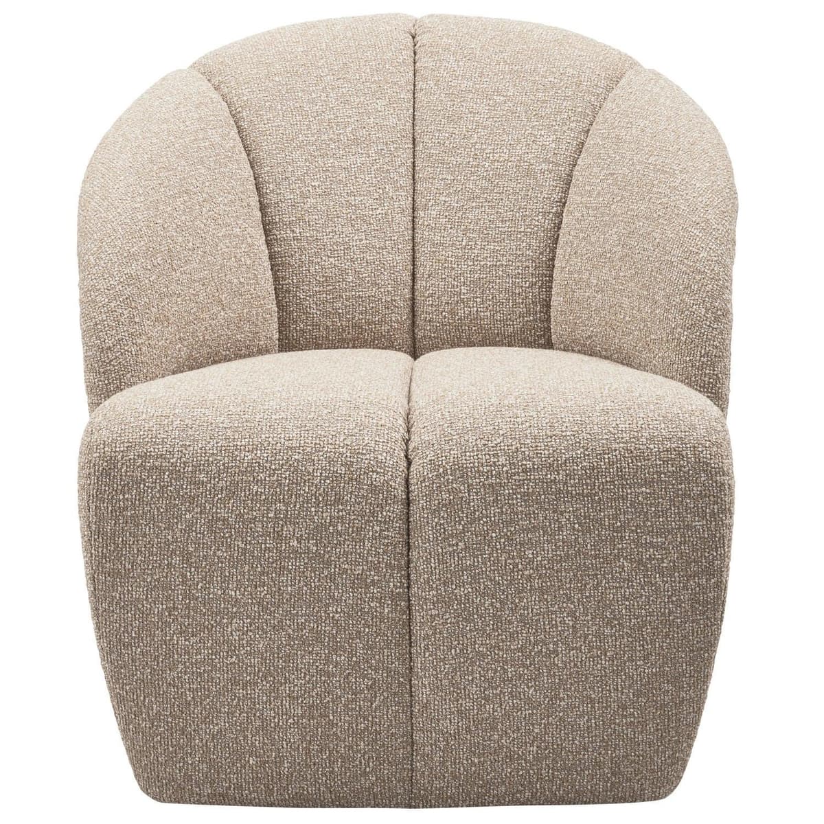 WOOOD Mojo Draaifauteuil Boucle Beige Gemeleerd