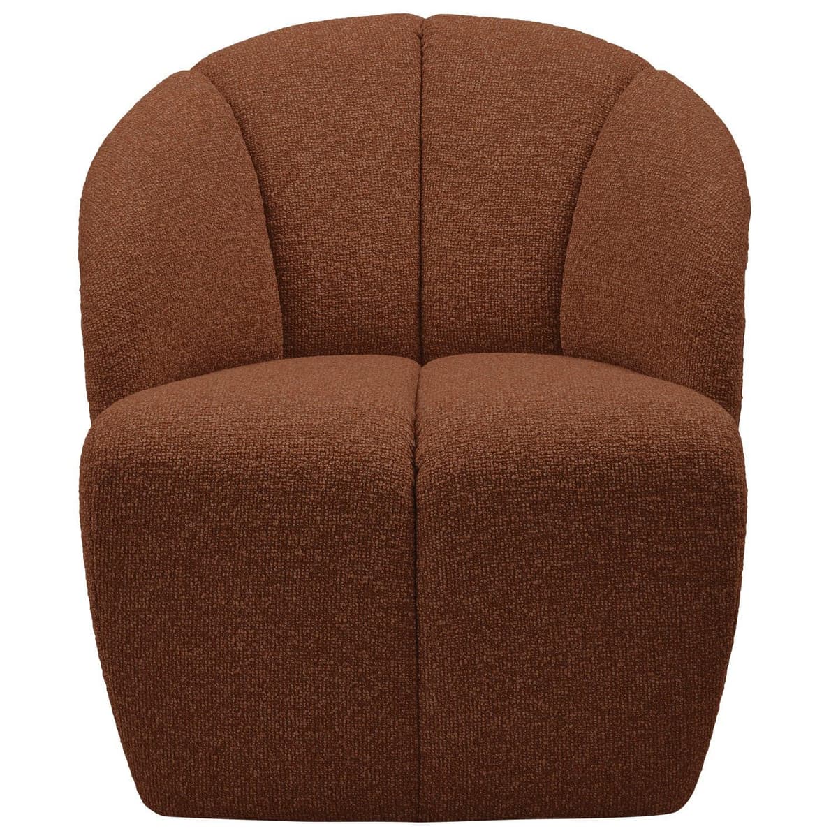 WOOOD Mojo Draaifauteuil Boucle Roest Bruin Gemeleerd