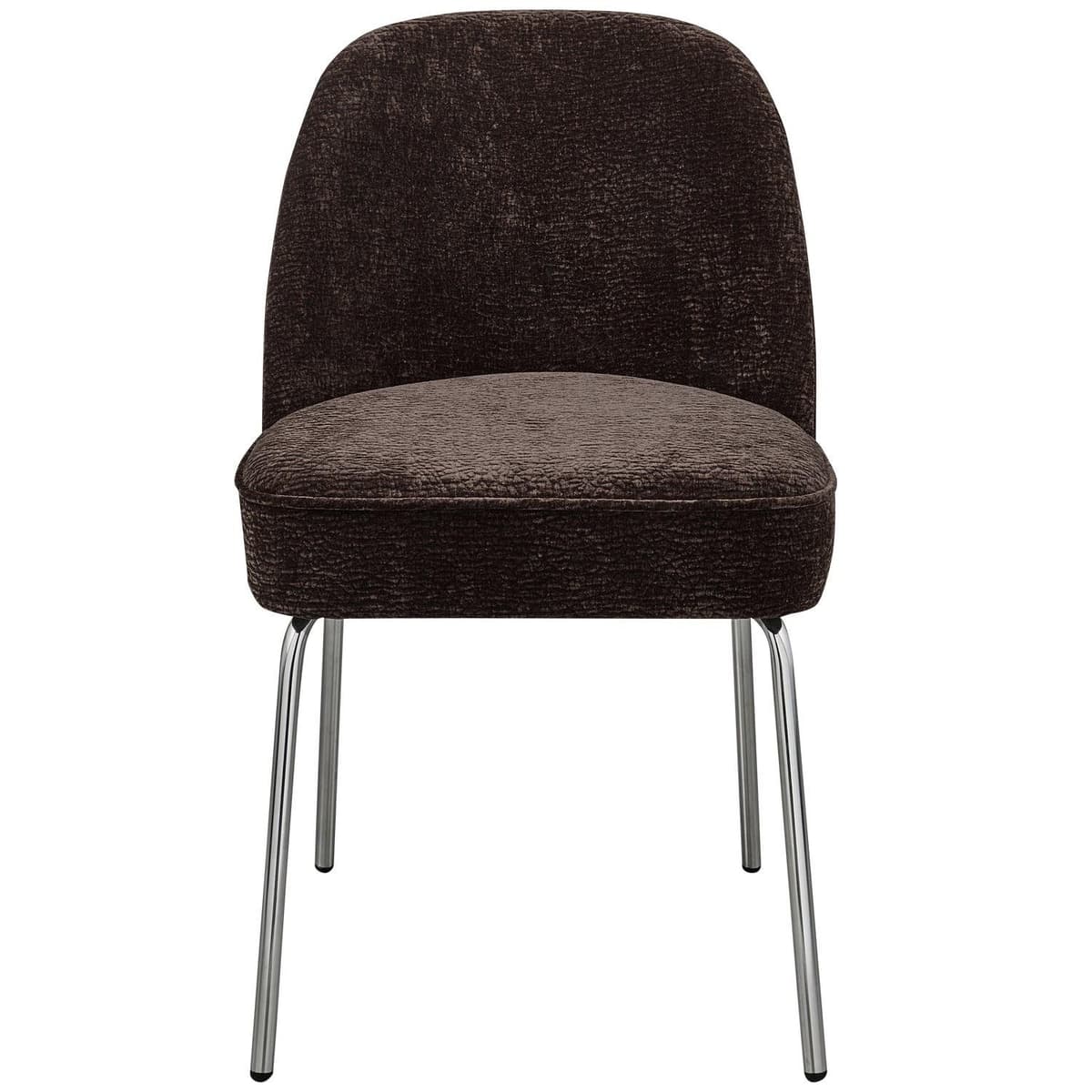 WOOOD Vogue Eetkamerstoel Chrome Donker Bruin