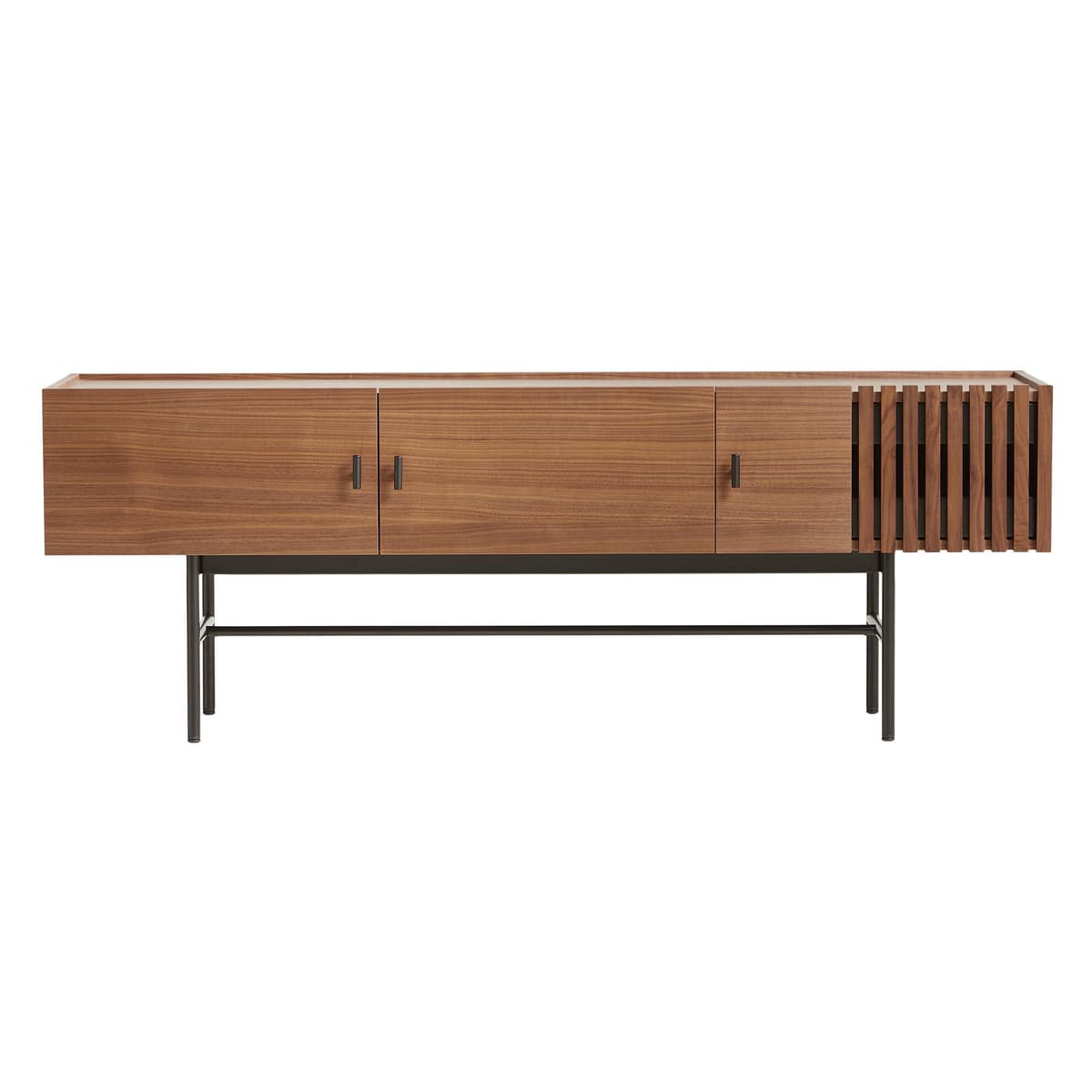 Woud Array Low Dressoir 150 Walnut Veneer