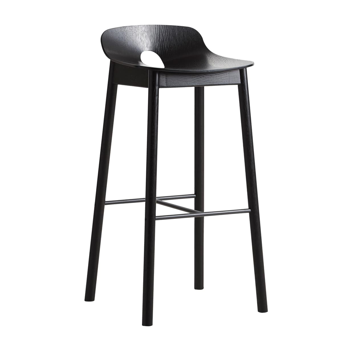 Woud Mono Barkruk 75 Back Painted Ash