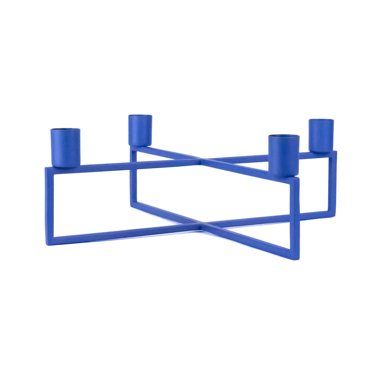 HANA 4flames Kandelaar Vierkant Ultra Marine Blue